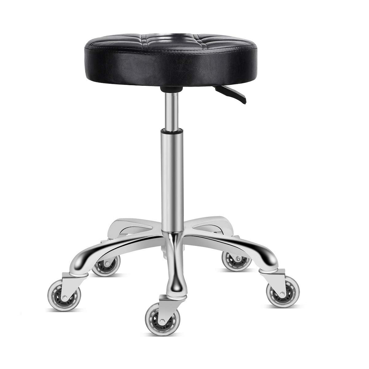 Kaleurrier Swivel Stool Chair Adjustable,Heavy Duty Hydraulic Rolling Metal Stools for Kitchen Hair Beauty Salon Barber Shop Spa Bar Office Massage Garage Dental Counter Height - 22-30"